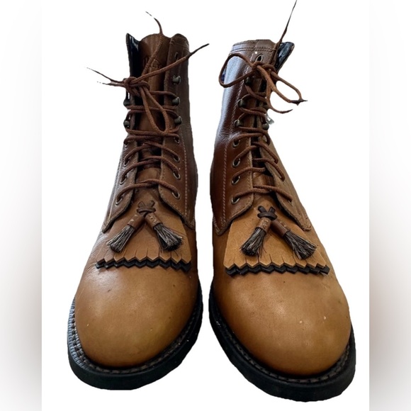 Ariat Shoes - Ariat Sz 8 B Women’s Leather Equestrian Tassel Horse Brown  Boots Style 33471